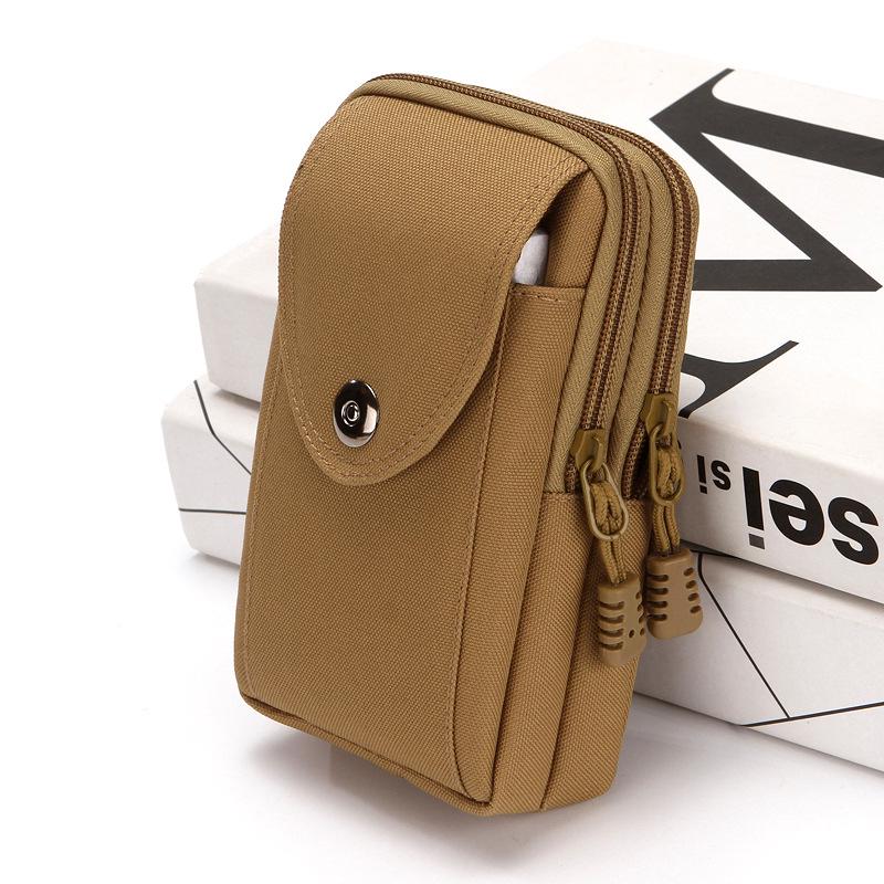 6.5-inch Wear-resistant Mobile Phone Waist Bag for Middle-aged and Elderly with Belt, Three-layer Construction