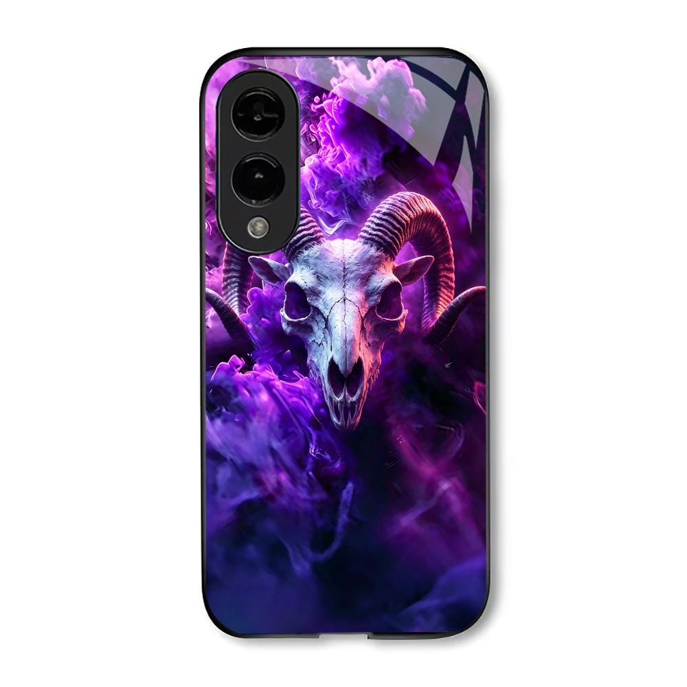 Чехол Purple Smoke Goat Skull для Samsung Galaxy S26 Ultra, S25 Ultra, Чехол для телефона, Стекло для Samsung Galaxy S26, S25, S24, S23, S22 FE, Ultra, Plus