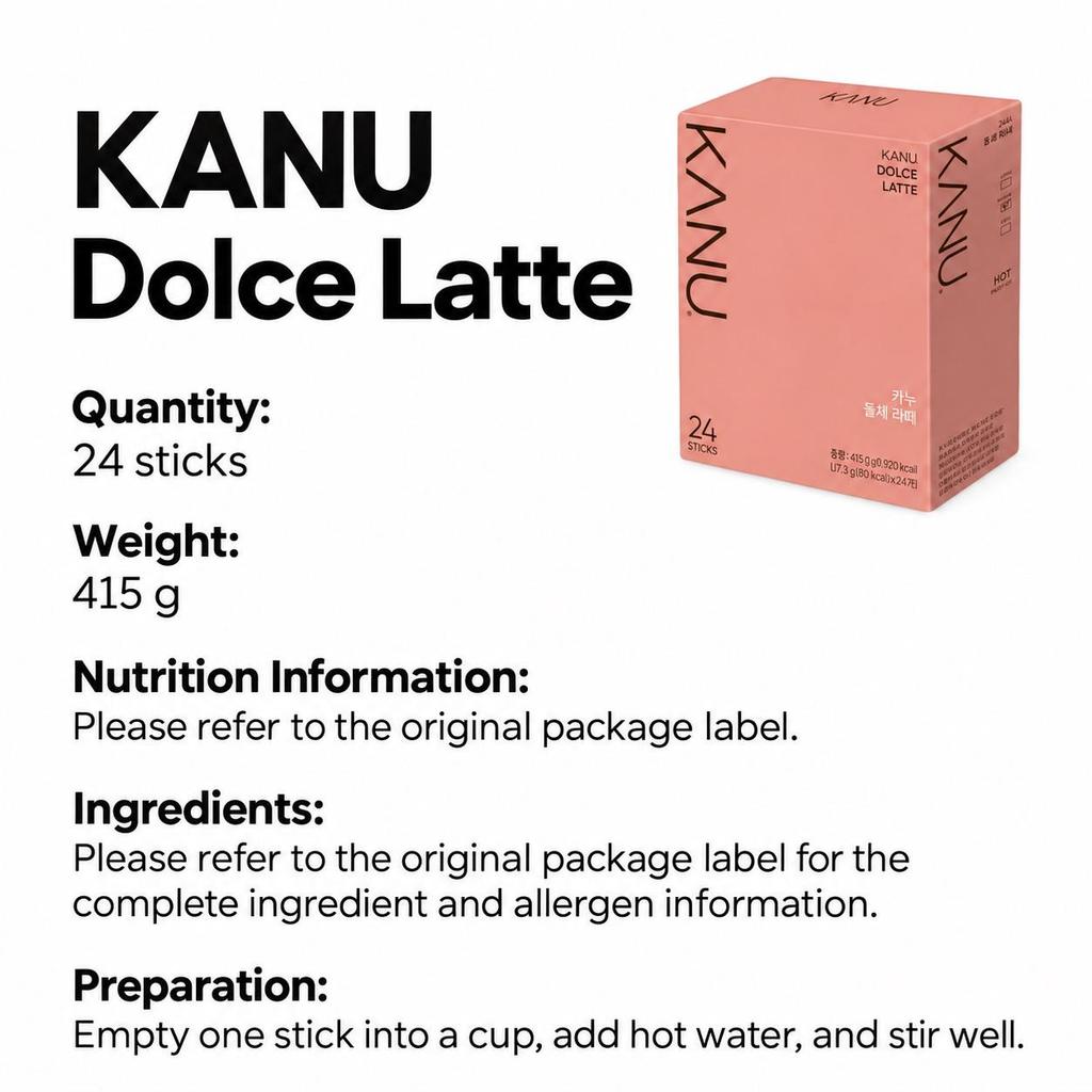 Maxim KANU Condensed Milk Latte Instant Coffee 24 Sticks 415g