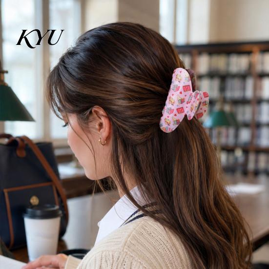 School Themed Hair Accessories Cartoon Claw Clip for Women Girls, Cute Acrylic Gripper Fashionable Styling Tools Thick Hair, Non-slip Back-to-school &