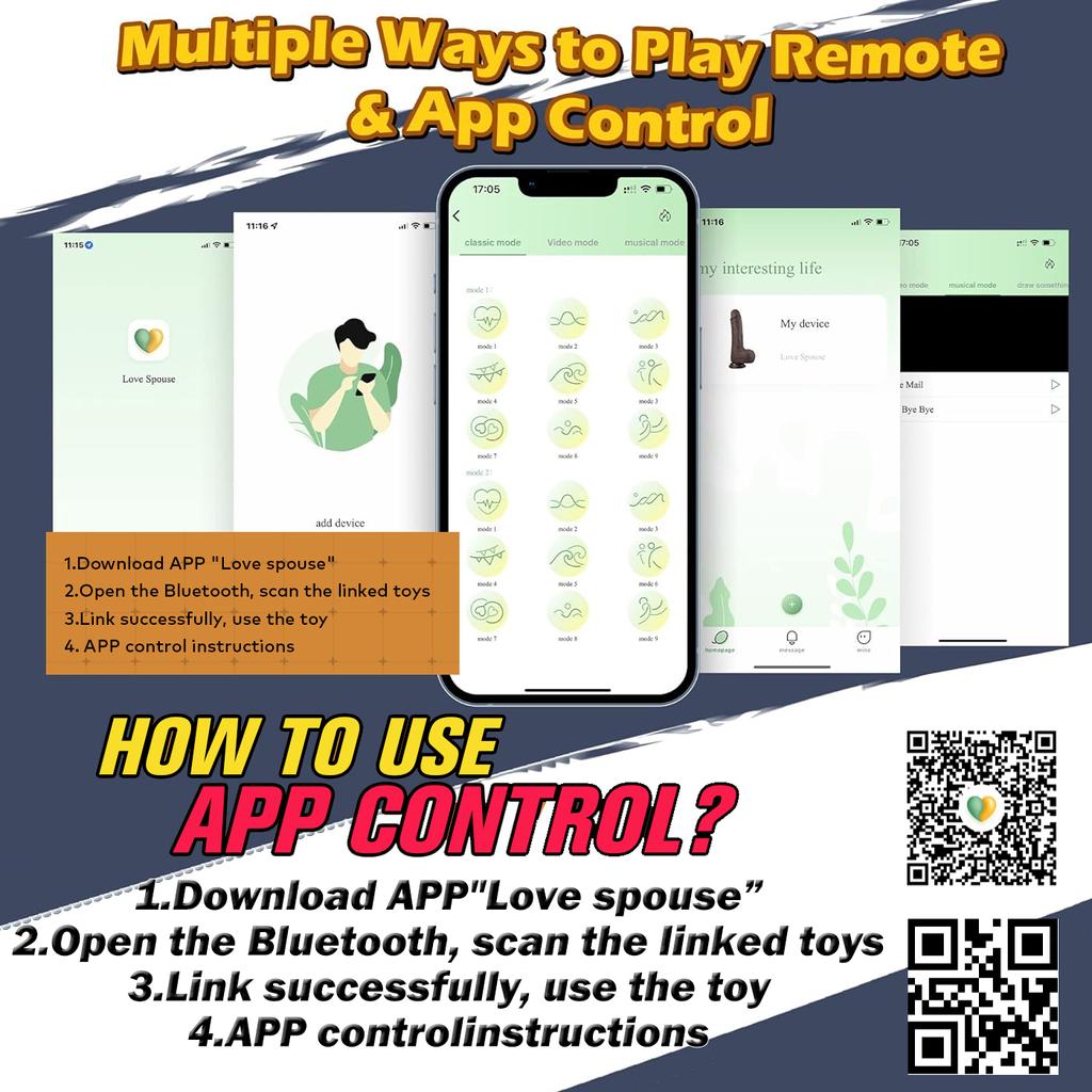 APP or Remote Control Thrusting Dildo Vibrator Sex Toy Black Realistic Vibrating Dildos for G-spot Anal Stimulation Lubisey Thick Women Masturbation