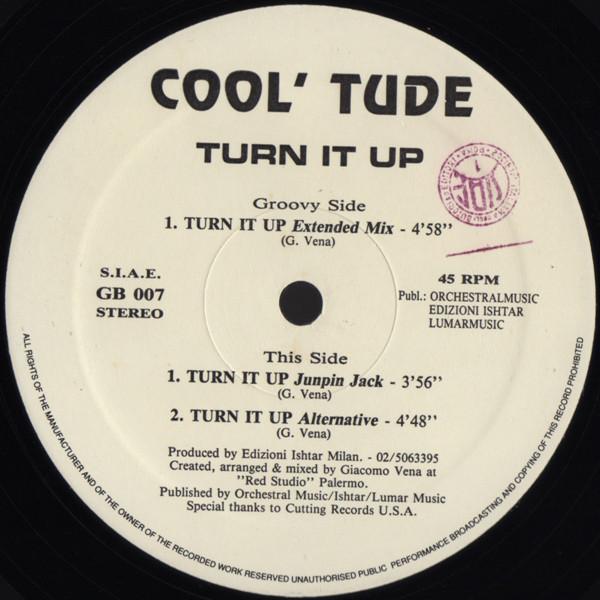 12-дюймовая пластинка COOL TUDE - Сделай громче GB007 Groovy Beat 1994 Италия Танцевальная и электронная Б/У