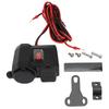 Dual USB Port Cigarette Lighter Socket for Phone Motorcycle Handlebar Charger Digital Display 5V 2.1A Adapter Power Supply