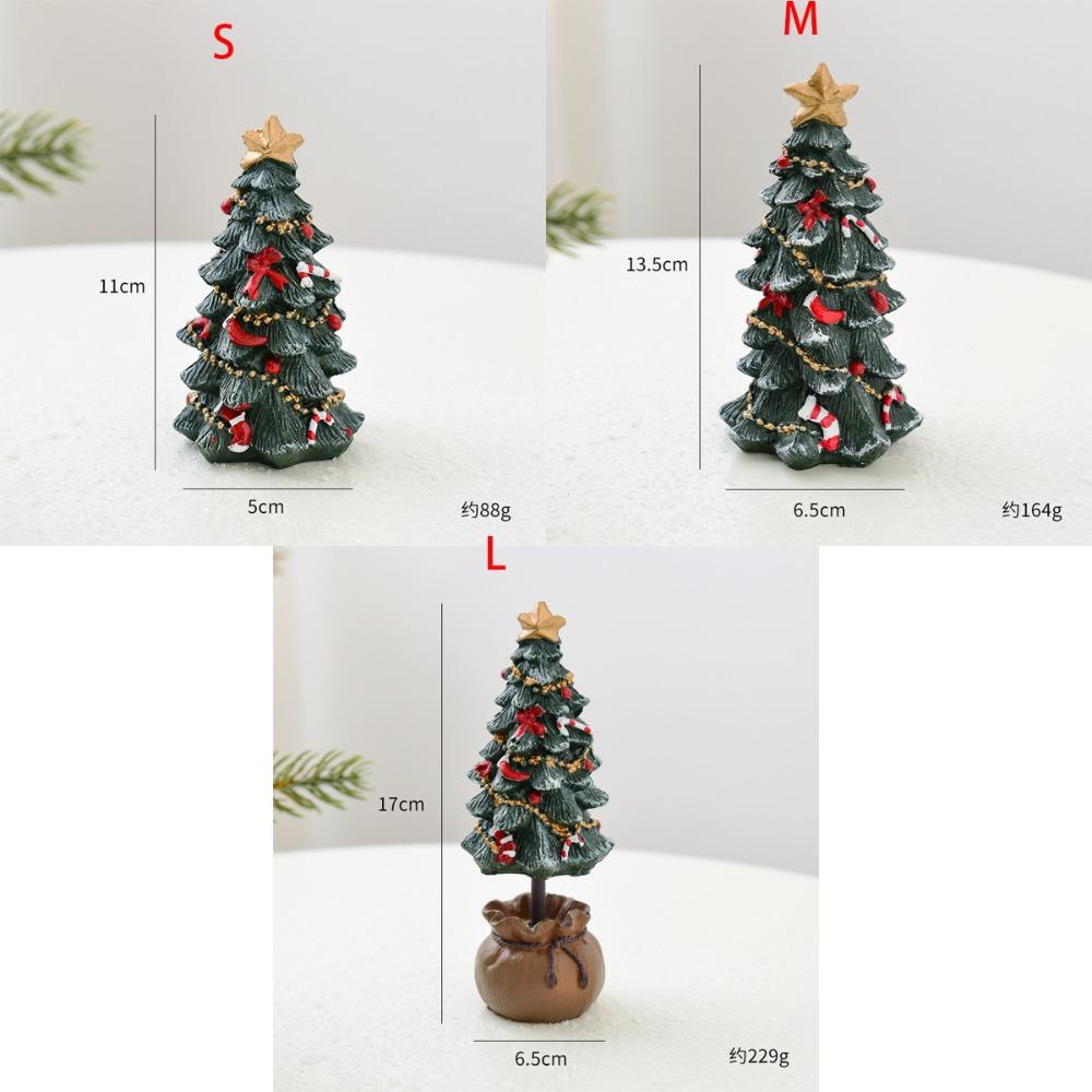 Mini Xmas Tree Ornaments Creative Floor Statues New Garden Sculptures Christmas Gift