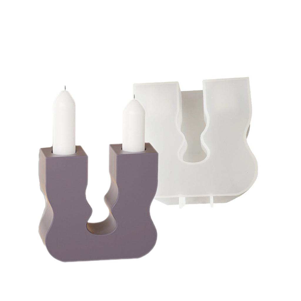 Силиконовые формы для смолы, формы для подсвечников, S/U-образные формы для рукоделия, силиконовые формы для основания свечи, подходят для подсвечников