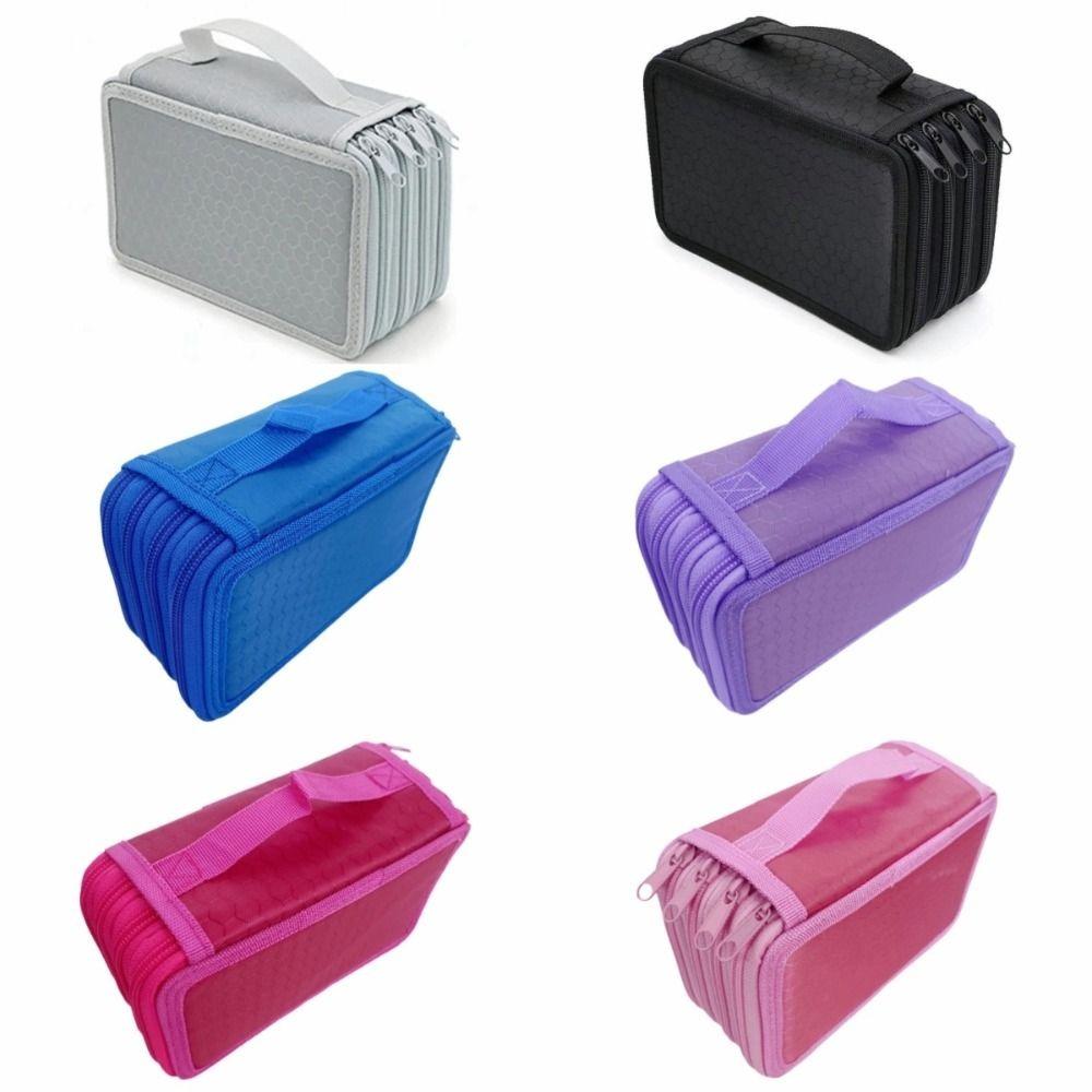72 Holes Colored Pencil Bag Large Capacity School Stationery Bag Pen Pouch Office Accessories