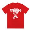Rapper Ken Carson Merch Teen X Logo Tshirt for Men High Quality Casual T Shirt Unisex Vintage 100% Cotton Oversized T-shirts Y2K