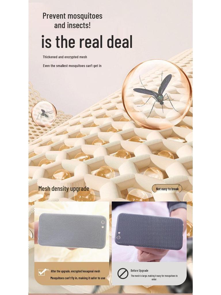 Double-layer Embroidered Lace Floor-length U-shaped Mosquito Net with Track System