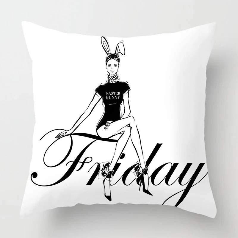 Скандинавская мода Наволочка для подушки Дамская Домашнее украшение Гостиная Диван Наволочка Наволочка Украшение для кровати Набор подушек