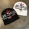 Winter Knit Beanie Men Women Hip Hop Cross Letter Design Warm Fashion Cold Cap Unisex Streetwear Hat