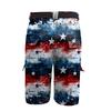 Мужские рабочие шорты с принтом Дня независимости и несколькими карманами