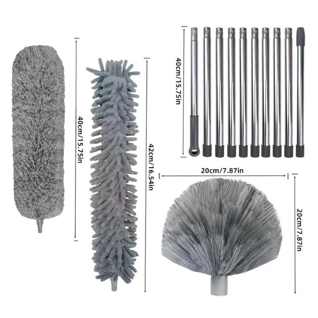 New Multifunctional Microfibre Brush Gap MopTelescopic Washable Duster Long Extendable for Spider Web Remover Dust Cleaning