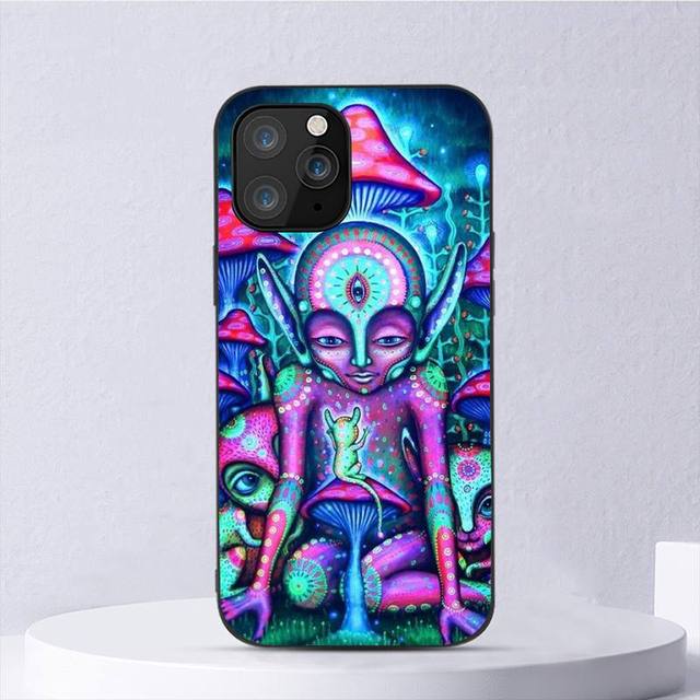 Чехол для телефона Weird Trippy Mushroom Psychedelic Art для Iphone 11 12 Mini 13 14 Pro Xs Max X 8 7 6s Plus 5 Se Xr Shell