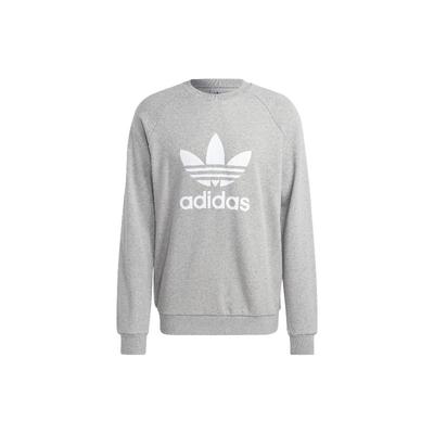 adidas Пуловер с логотипом Originals Trefoil, свитшот, мужские топы, серый IA4857