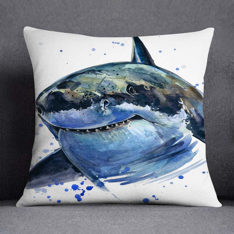 Наволочка с изображением морского животного и русалки, украшение для дома, квадратная наволочка, украшение для дома и офиса, наволочка