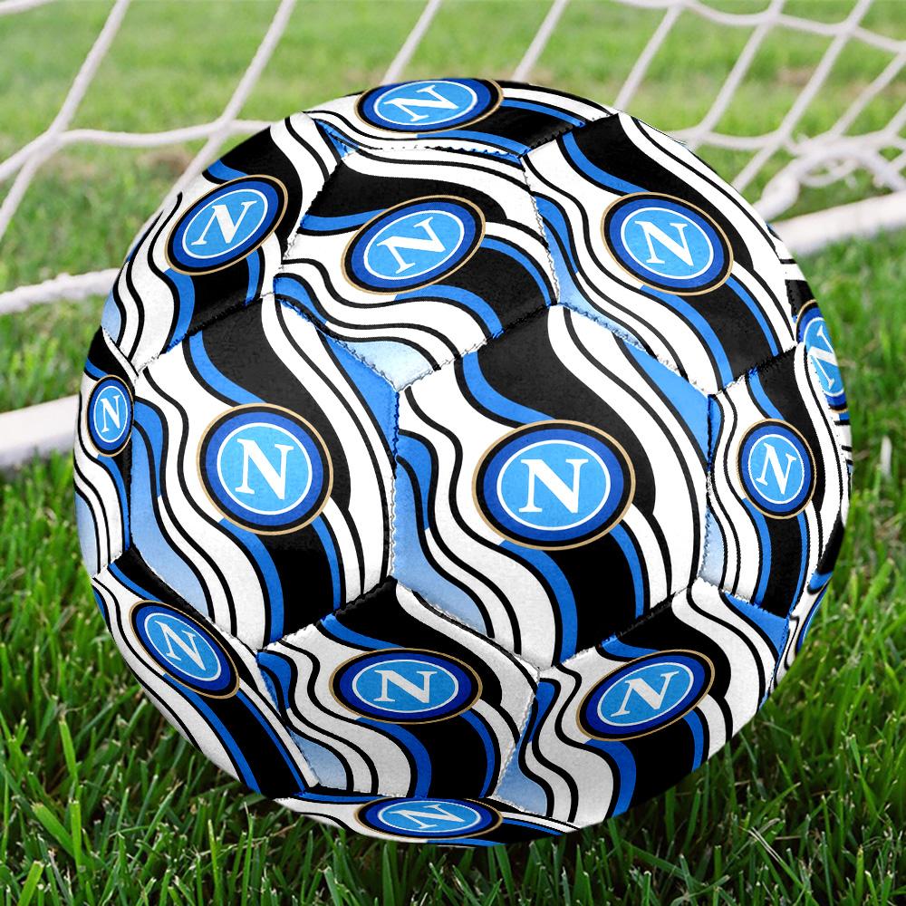 Футбольный мяч для зала Napoli FC Размер 5 Цветной Для всех возрастов Машинная строчка ПВХ Готов к соревнованиям Прочный Высокий отскок