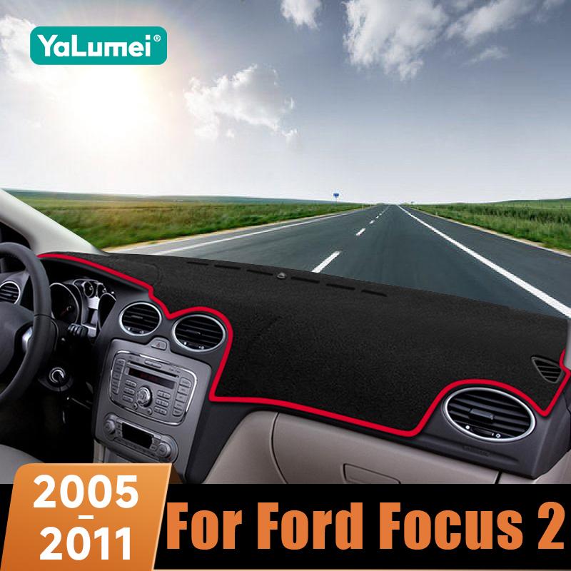 Для Ford Focus 2005 2006 2007 2008 2009 2010 2011 Автомобильная панель приборов Защитная от УФ-излучения Коврик для защиты от солнца Панель приборов Антибликовая накладка
