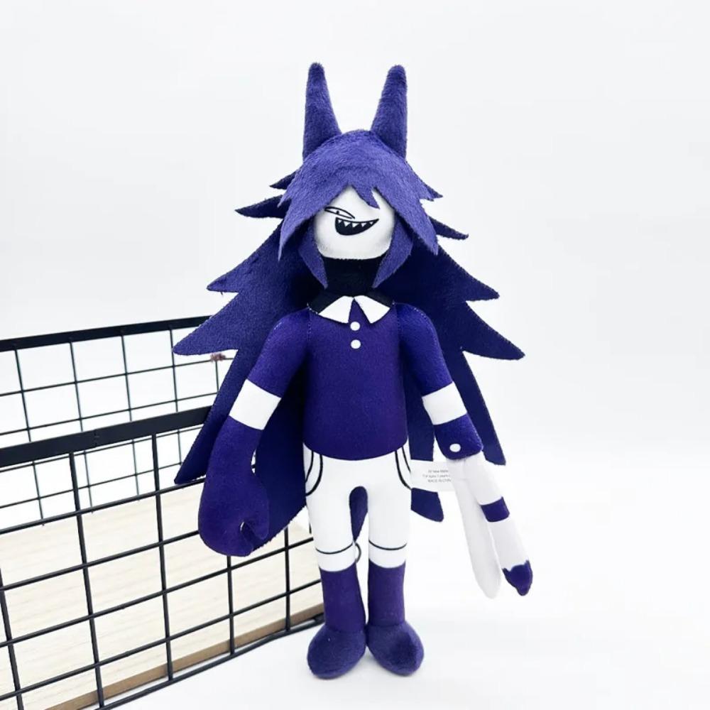 Новые фундаментальные бумажные образовательные изображения из мультфильмов и аниме, фиолетовая плюшевая кукла, высококачественная плюшевая игрушка, сюрприз, подарок