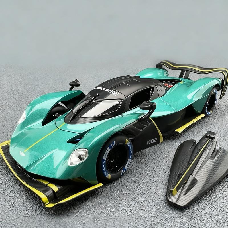 1/24 Aston Martin Valkyrie Сплав Спортивный Автомобиль Модель Литьевой Металл Гонки Супер Автомобили Модель Автомобиля Высокая Симуляция Звук и Свет Детская Игрушка Подарок