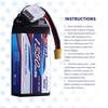 SIGP 11.1V 3S LiPo 1350mAh 25C RC Мягкий аккумулятор с разъемом XT30 для RC самолетов, квадрокоптеров, вертолетов-дронов, FPV гонок и хобби (2-Pack)