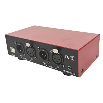 USB Двойной Смешанный Выход Фантомное Питание 48В Для Конденсаторных Микрофонов Записывающее Оборудование Стандарт