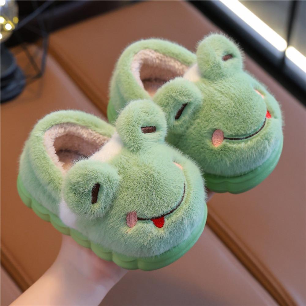 Non Slip Children's Cotton Slippers Thickened Kids Winter Warm Booties Kids Plush Shoes  Girls Boys