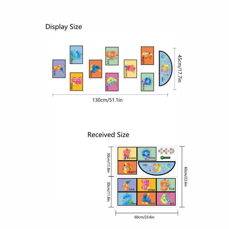 Самоклеящиеся обои, мультяшная цифровая сетка, детская игровая напольная наклейка, наклейка на дверь, настенные наклейки для детской комнаты, домашний декор