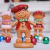 Фигурка Пряничного человечка Рождественская полимерная статуэтка Пряничного человечка в платье/костюме Праздничное настольное украшение для дома