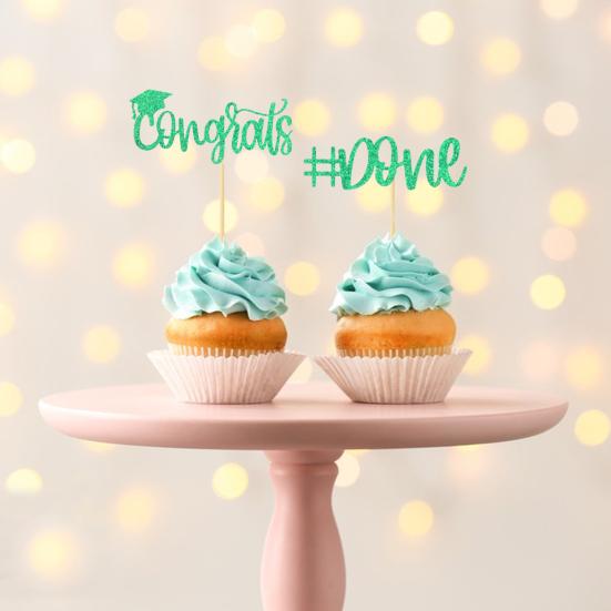 12 шт. Выпускной торт Топперы 2024 Выпускная тематическая вечеринка Кекс Десерты Фруктовые пироги Печенье Украшения Новинка Товары для сбора студентов