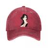 Modern Feminine Beauty Line Art Port  New Vintage Washed Cotton Baseball Cap Sun Hats