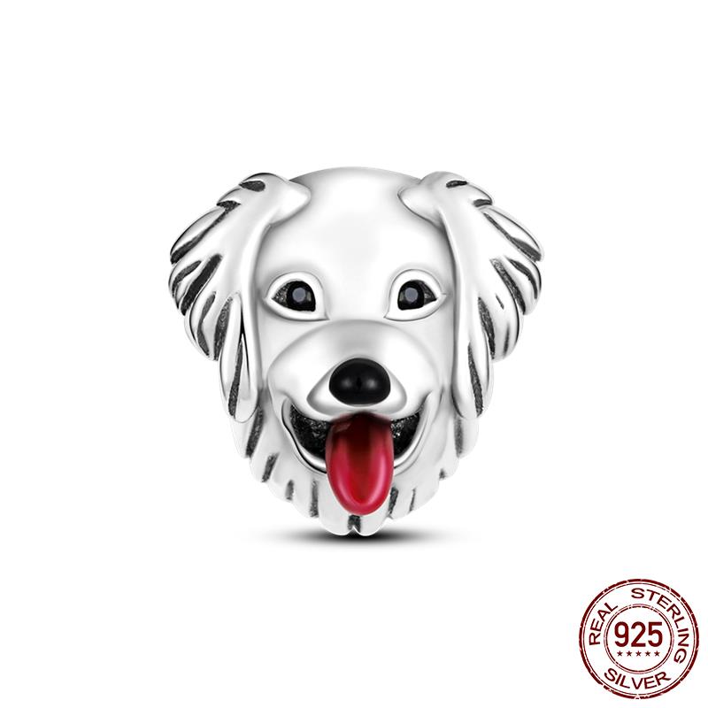 Charms Copper Copper Love Heart Dog Cat Paws Pendant Beads Fit Original Mula Bracelet Diy Jewelry For Women