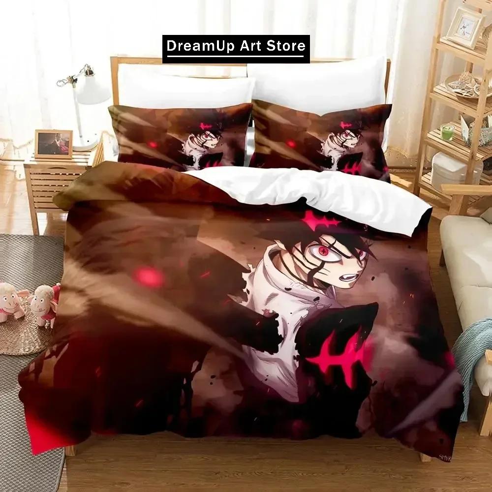 Black Clover Постельное белье Single Twin Full Queen King Size Bed Set Adult Kid Bedroom Duvetcover Sets Anime Parure de lit Bed