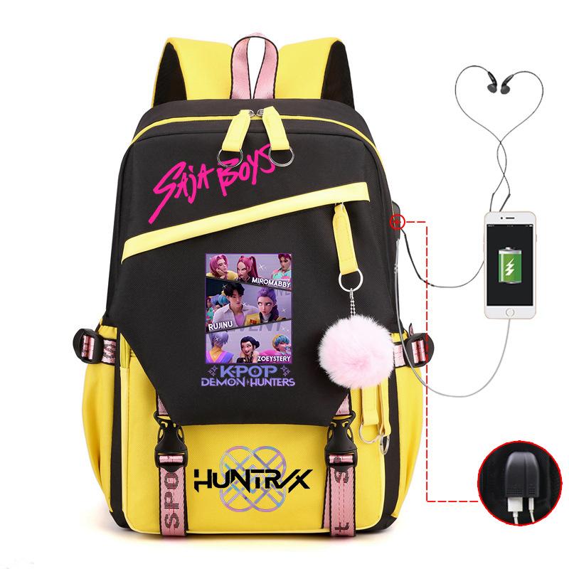 Animation Peripheral Printing Korean Version Style Children'S Backpack College Style Junior High School Student Leisure Schoolbag