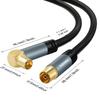 Thzzhnno TV Antenna Extension Cable Male Plug to Straight Female Plug Coaxial Cable for Cable Satellite Receiver 1M, L-shaped (Plug-in) (Plug-in),