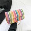Shoulder Bag 2025 New Personalized Niche Simple Handbag Rainbow Casual Beach Bag Small Square Bag Tide