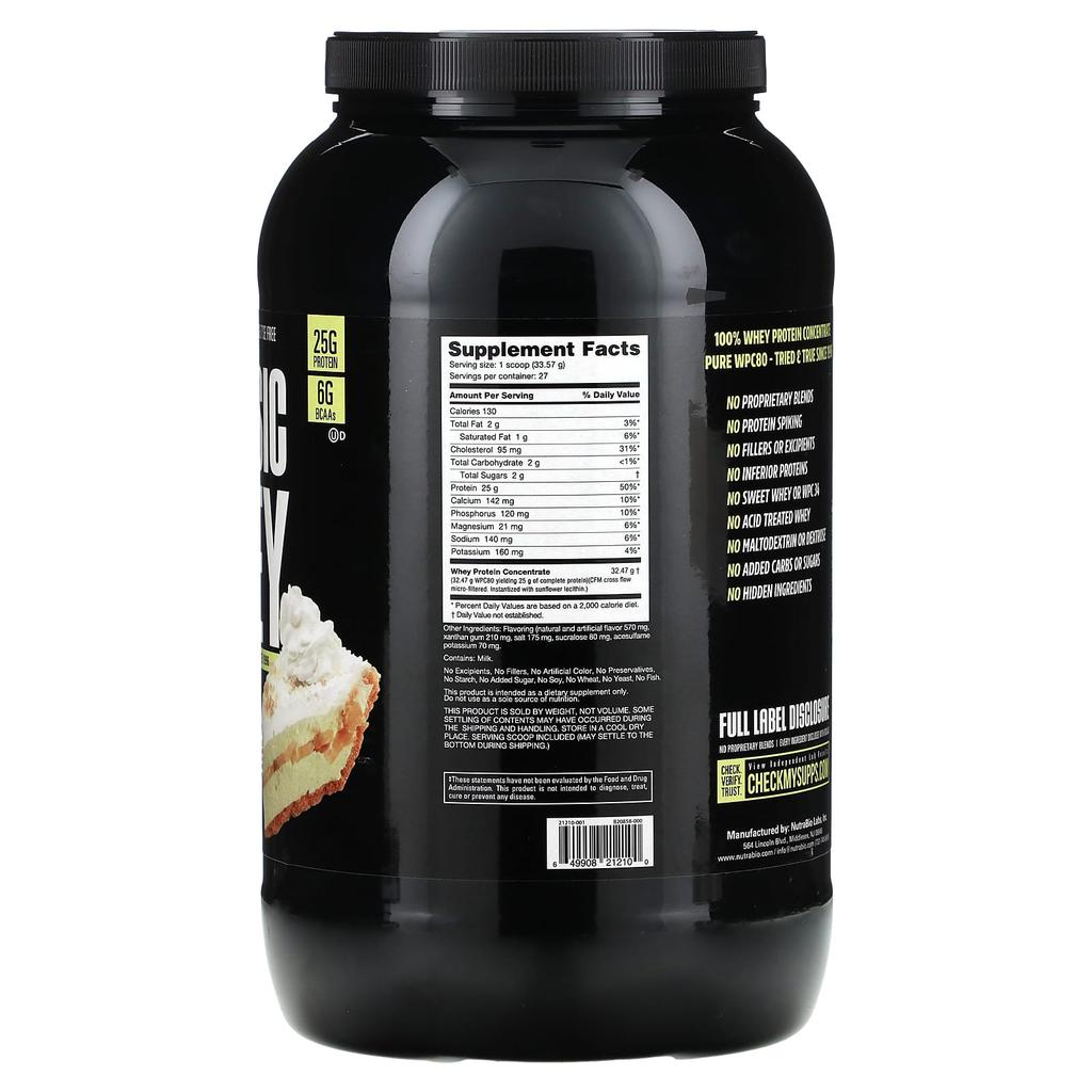 NutraBio Classic Whey Protein, Banana Cream Pie, 2 Lb (907 G)