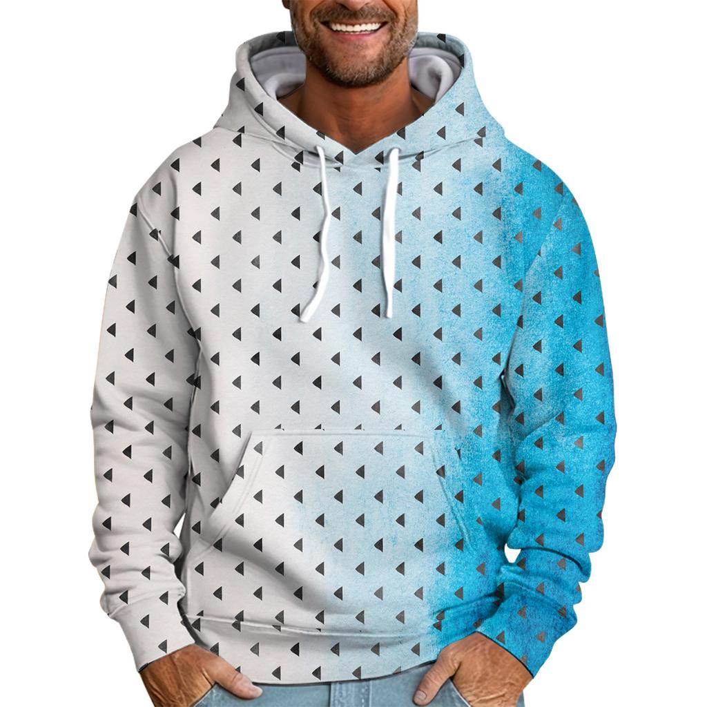 Men's Loose Printed Hooded Sweatshirt Men's Casual Fashion Sports Sweatshirt