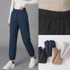 Autumn Winter Women Wide Cut Insulated Cotton Trousers Warm, Casual, Comfortable for The Middle and Elderly