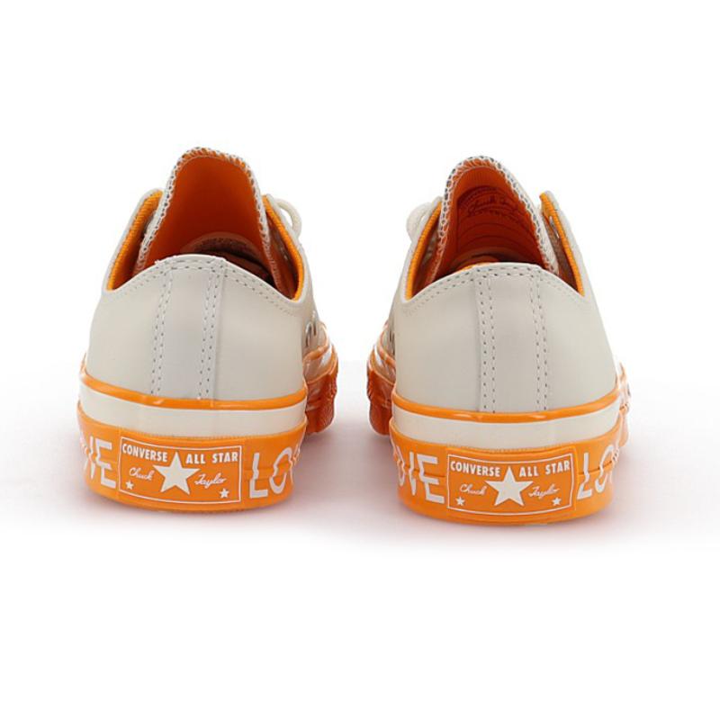 Converse Ограниченная серия ко Дню святого Валентина 1970-х годов, повседневные универсальные низкие кеды из парусины, женские, бело-оранжевые