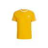 Originals Striped Brand Logo Crew Neck Short Sleeve T-Shirt Men Tops Yellow HK7278