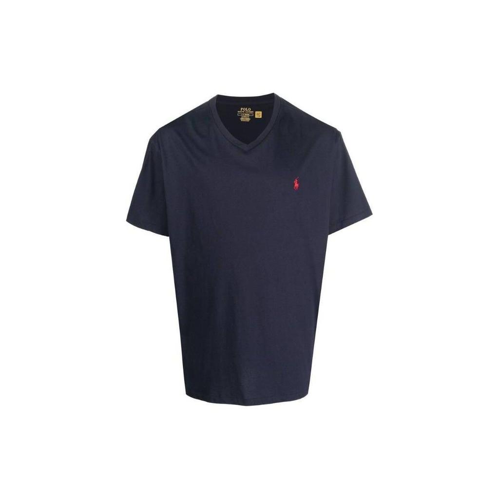 Футболка с коротким рукавом и вышитым логотипом Polo Ralph Lauren, мужская, темно-синяя, 710708261-004