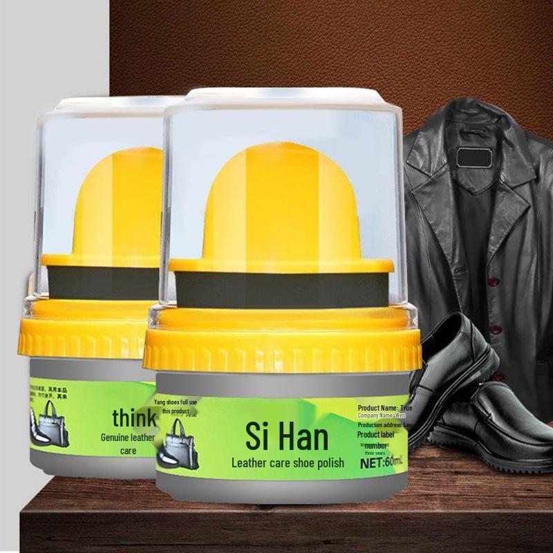 Portable Multifunctional Shoe Care Kit: Polishing Sponge, Cleaner, Brush, Wax for Autumn/Winter (Colorless)