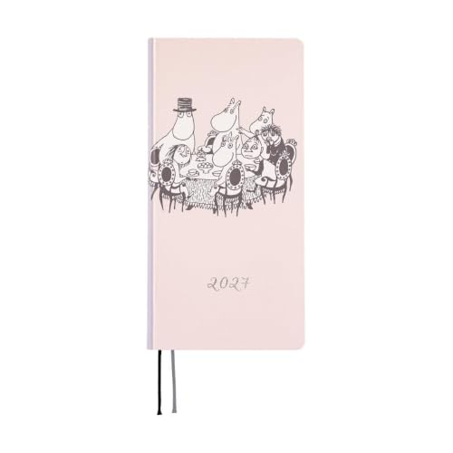 Hobonichi Techo 2027 Weeks Английское издание Муми-тролли/За столом Январь Старт Еженедельник Еженедельник Левая страница Тонкий Вертикальный
