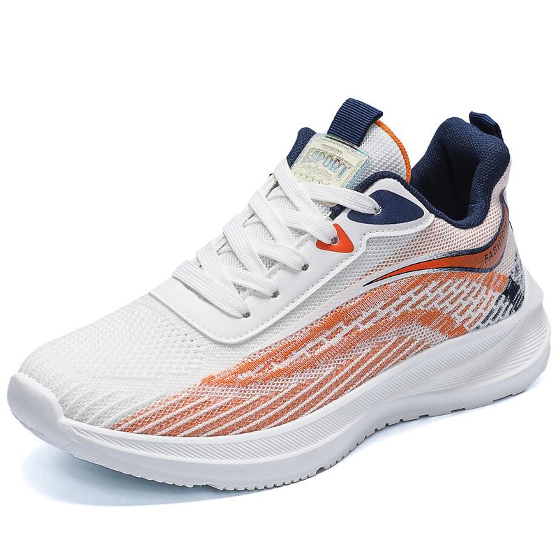 Мужские спортивные кроссовки Fly-woven, мужская летняя новая 2025 года, универсальная дышащая повседневная обувь, мужские легкие кроссовки с мягкой подошвой