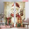 2 шт., 2D печать на плоскости Светофильтрующие шторы Праздничный снеговик Рождественские подарки Универсальная ткань (без удилища) Украшения