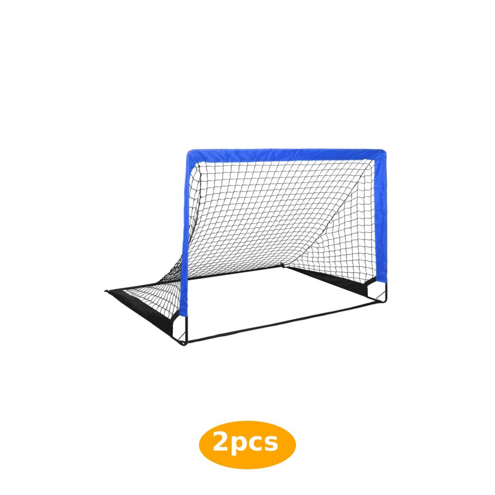 Kids Soccer Goal Set Fun Teamwork Training For Primary School Students Football Outdoor Goals Blue
