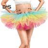 Женская сетчатая юбка-пачка, женская юбка принцессы из 5 слоев тюля с резинкой для взрослых женщин, короткая газовая юбка-американка для мини-бального пляжного фестиваля, танцев