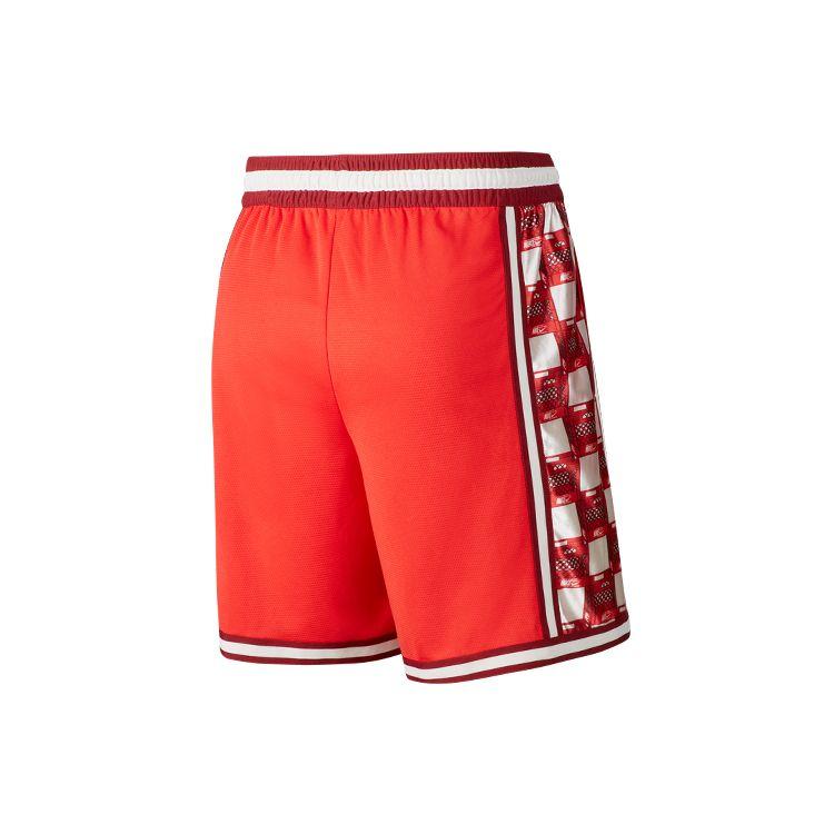 Nike Баскетбольные шорты Dri-FIT Color Block с боковой панелью и графическим принтом, удобные, на шнуровке, мужские шорты University-Red DQ5720-657