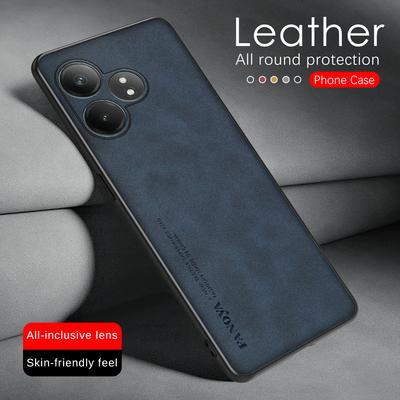 Матовый чехол из искусственной кожи овчины для Realme GT 6T GT6, противоударный силиконовый чехол с мягкой рамкой, задняя крышка для Realme GT Neo 6 SE Shell