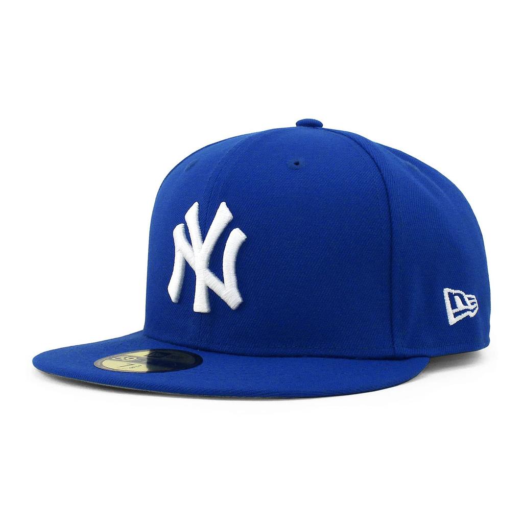 New Era New York Yankees 59FIFTY MLB FITTED Size 5950 TEAM-BASIC CAP, Blue, 7-1/2 (Approx. 59.6cm), (Used)